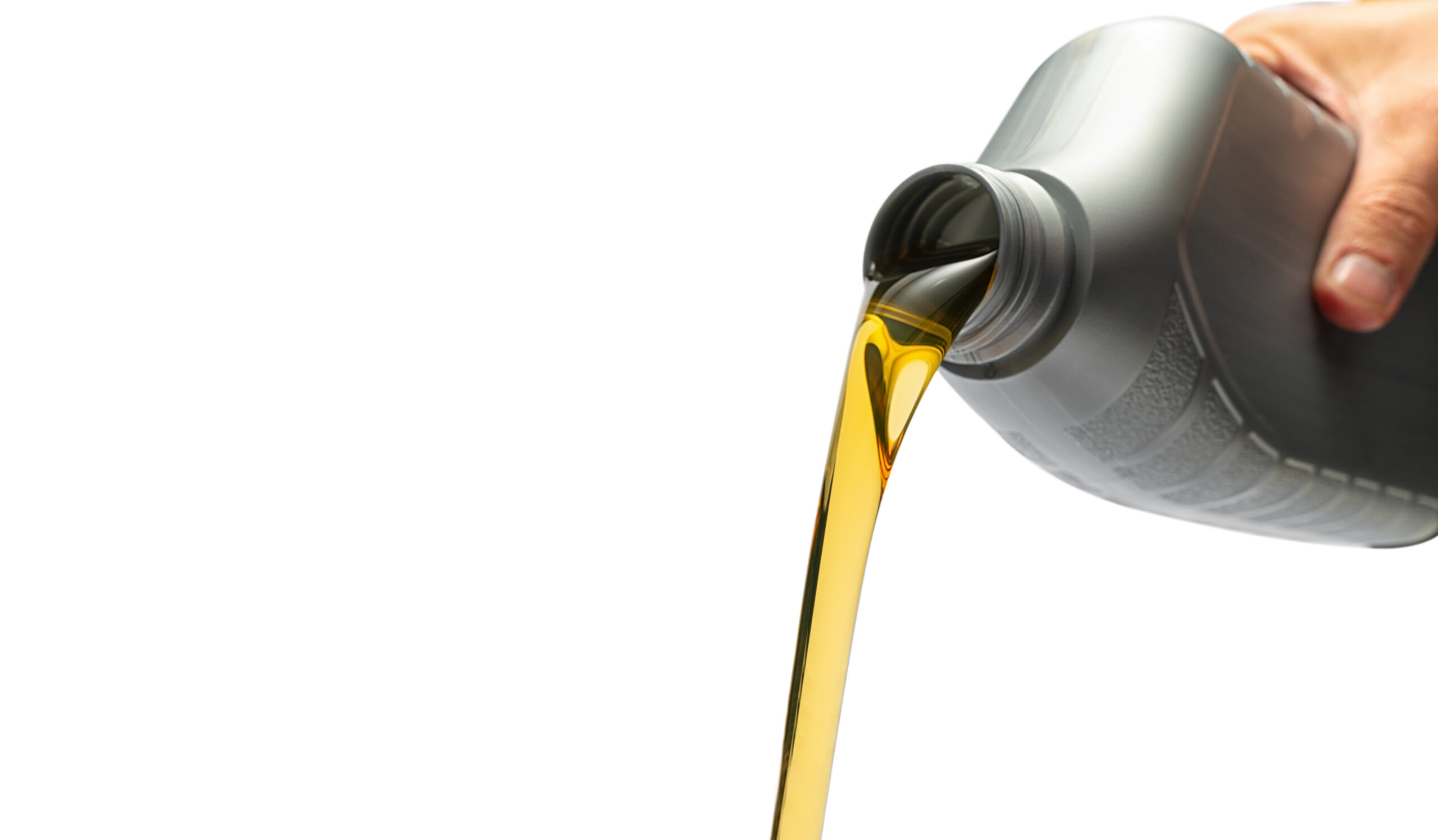 Hand Pouring Oil Lubricant Motor Car From Bottle Isolated White Background Scaled Hand Pouring Oil Lubricant Motor Car From Bottle Isolated White Background Scaled